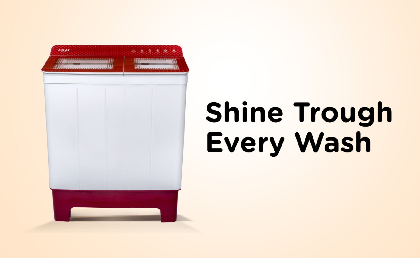 AKAI 8.5 Kg Semi Automatic Washing Machine with Stainless Steel Tub