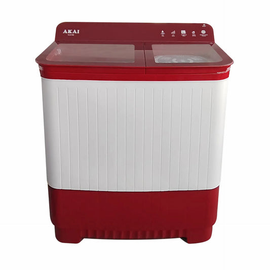 AKAI 12.5 Kg Semi Automatic Washing Machine AKSA - 125DRTG(Red)