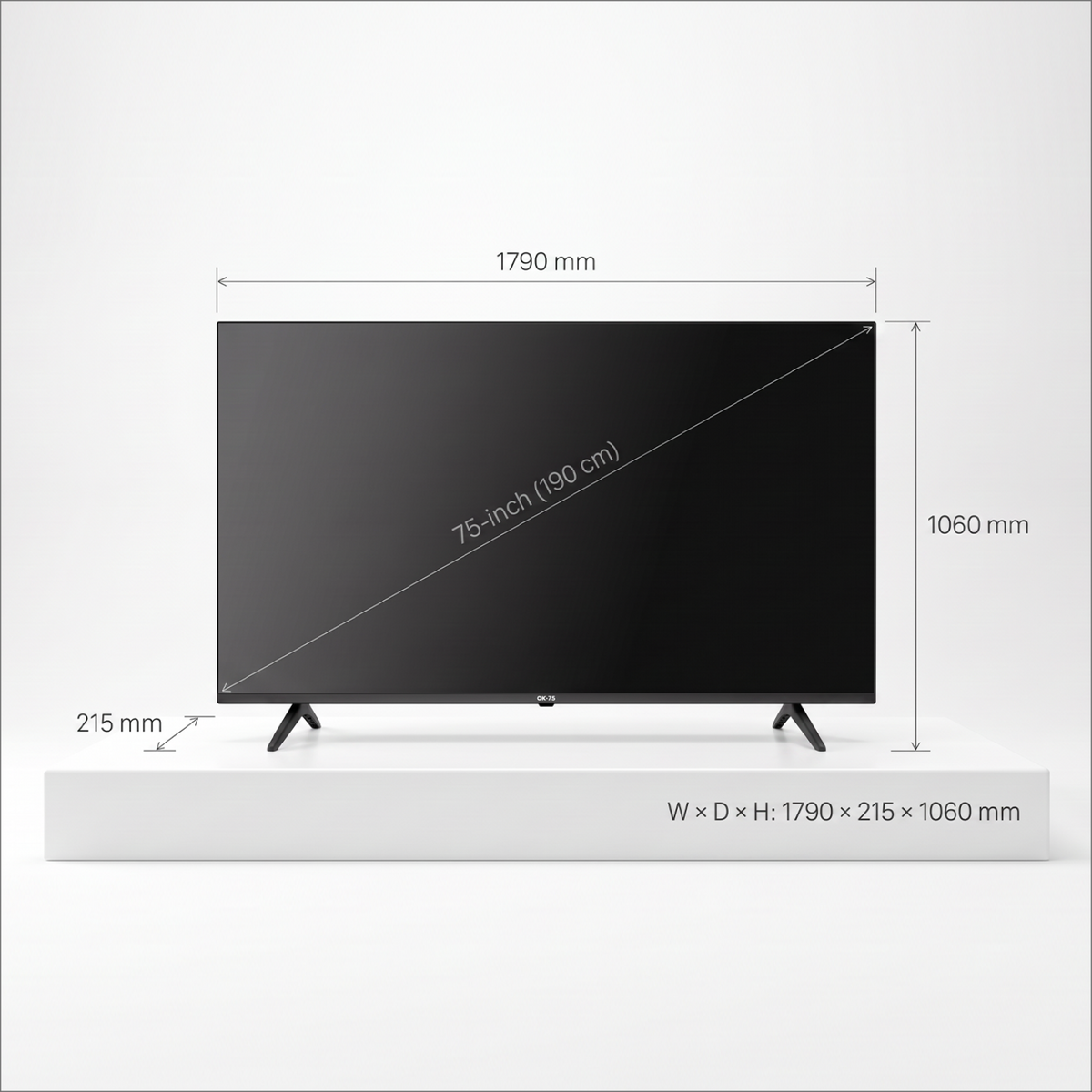 AKAI 190cm (75 Inch) 4K Ultra HD TV