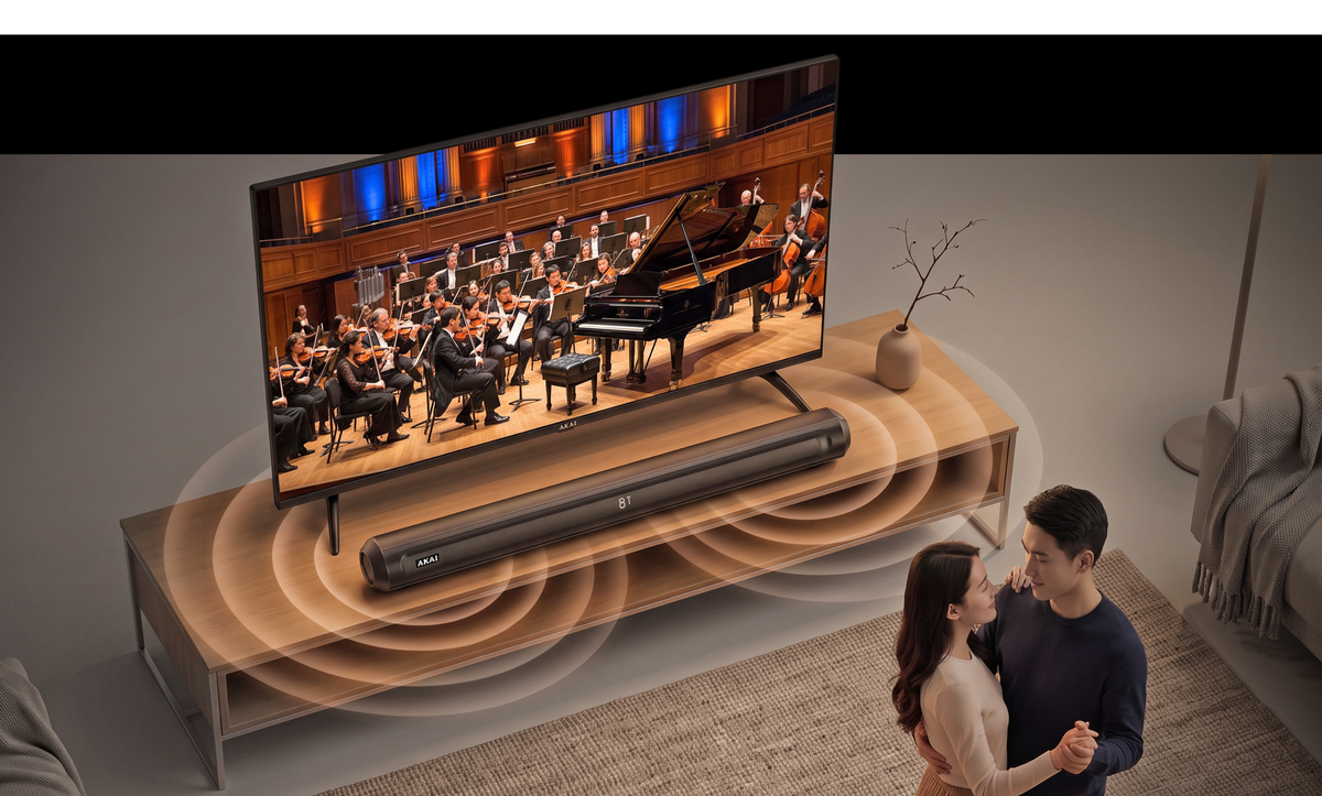 AKAI 43" Smart Google TV + 60W Soundbar Combo