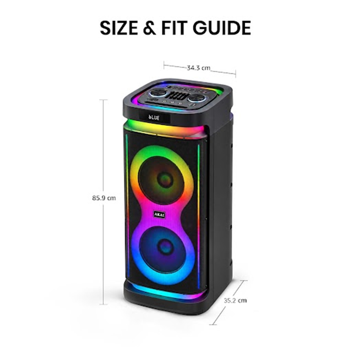 AKAI PM-2400 Turbo 240W RMS Portable Party Speaker