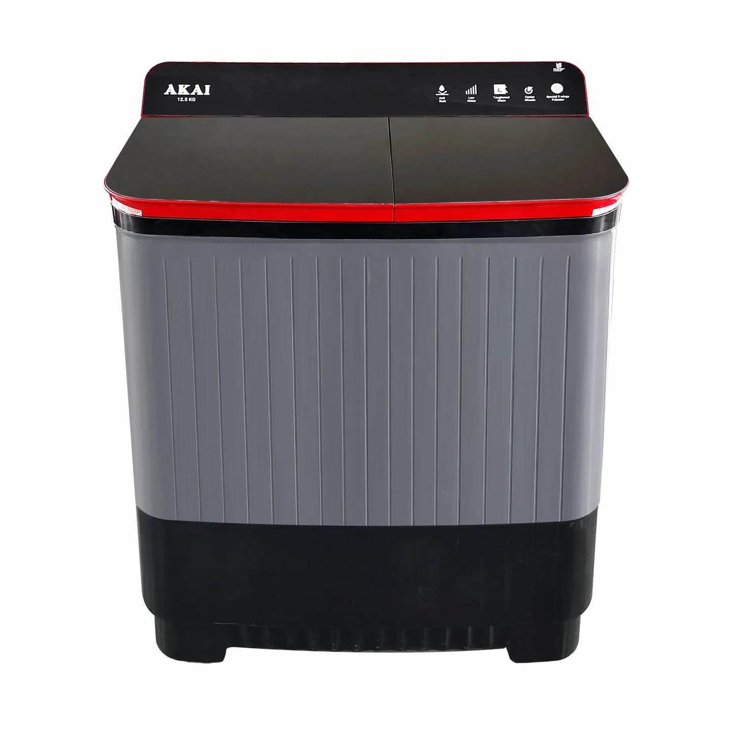 AKAI 12.5 Kg Semi Automatic Washing Machine AKSA-125DGBFG (Dark Grey)
