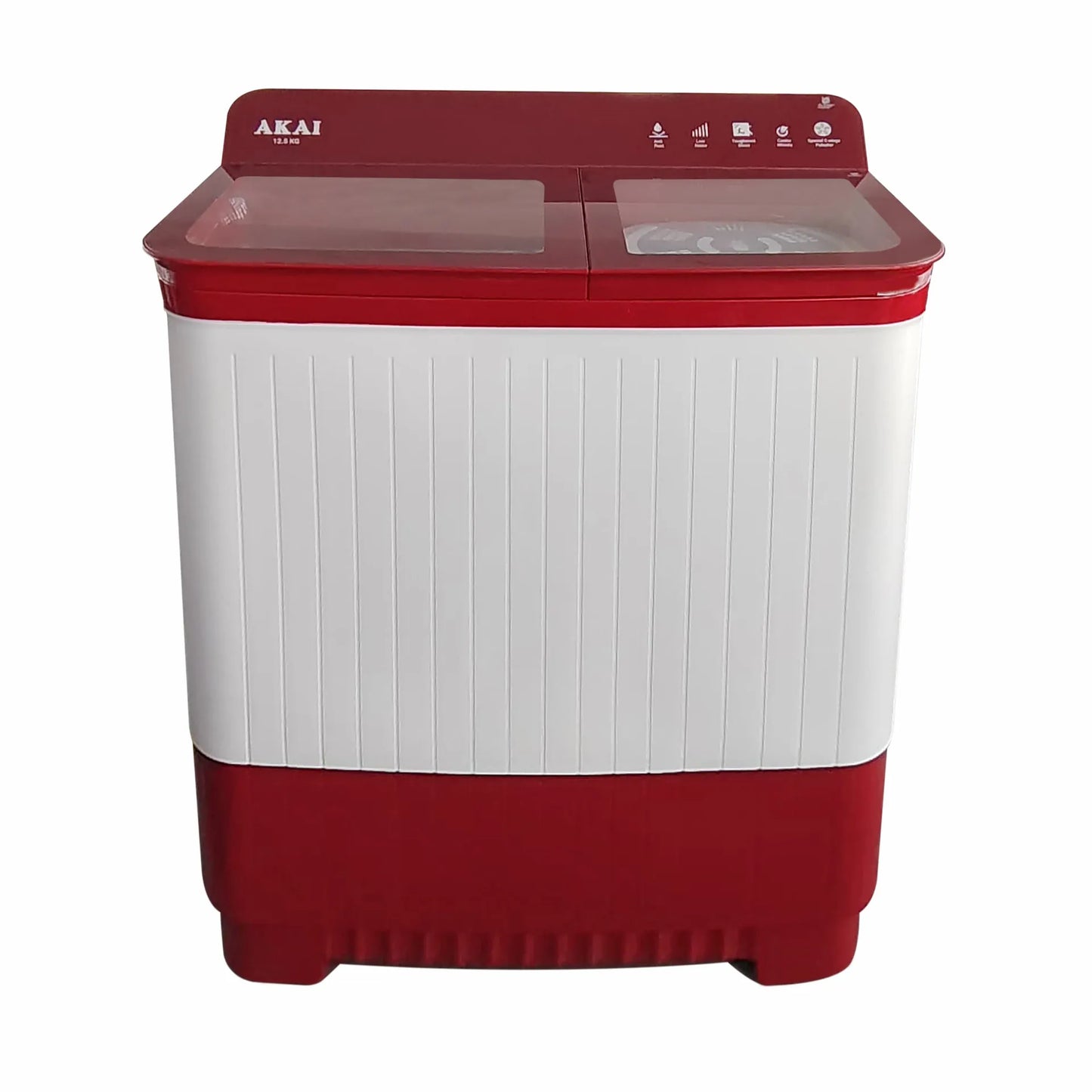 AKAI 12.5 Kg Semi Automatic Washing Machine AKSA - 125DRTG(Red)