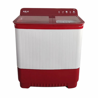 AKAI 12.5 Kg Semi Automatic Washing Machine AKSA - 125DRTG(Red)