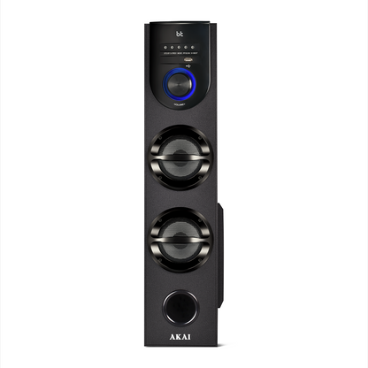 AKAI TWS-610 Max Bluetooth Tower Speaker with Wired Mic |60W RMS | 5.25'' Woofer | Karaoke | FM |AKAI India