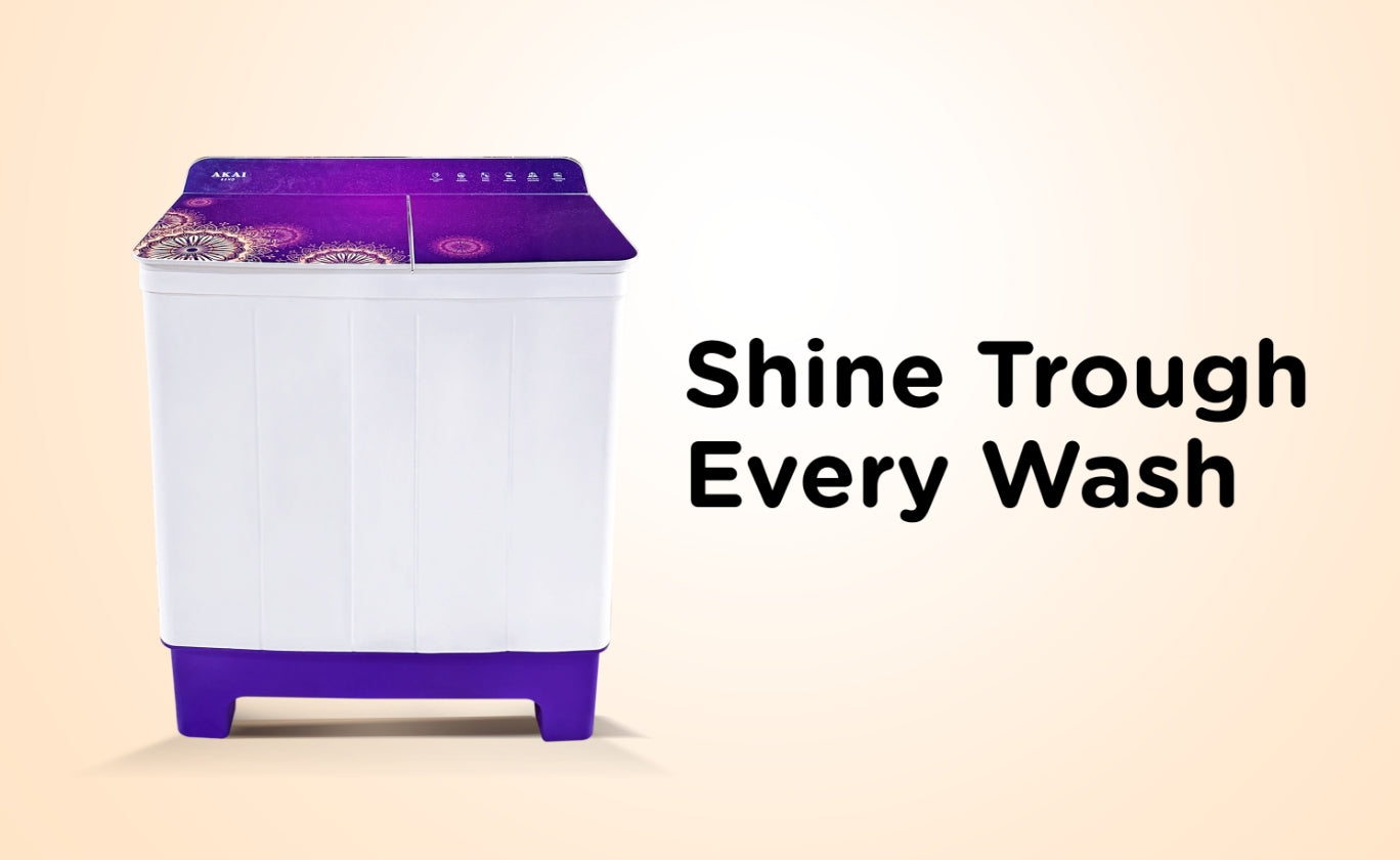 AKAI 8.5 Kg Semi Automatic Washing Machine with Stainless Steel Tub