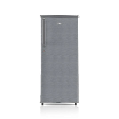 AKAI 215L Single Door Refrigerator – Direct Cool, Wide Voltage, Manual+Push Defrost, Soft Crisper, LED Light, Home Fridge, 3 Star AKDD2353-PHLG