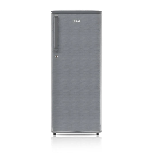 AKAI 230L Single Door Refrigerator – Direct Cool, Wide Voltage, Manual+Push Defrost, Soft Crisper, LED Light, Home Fridge, 2 Star-AKDD2502-PHLG| AKAI India