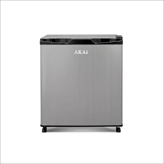 Akai 48L, 1 Star, Single Door Direct Cool Refrigerator (Hairline Grey Sliver) (AKDE501-NHLS)