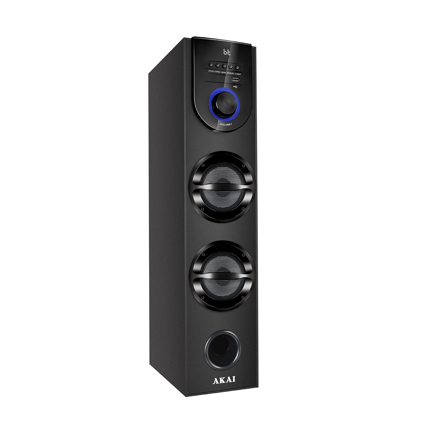 AKAI TWS-610 Max Bluetooth Tower Speaker with Wired Mic |60W RMS | 5.25'' Woofer | Karaoke | FM |AKAI India