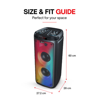 AKAI PM-100P Bluetooth Party Speaker