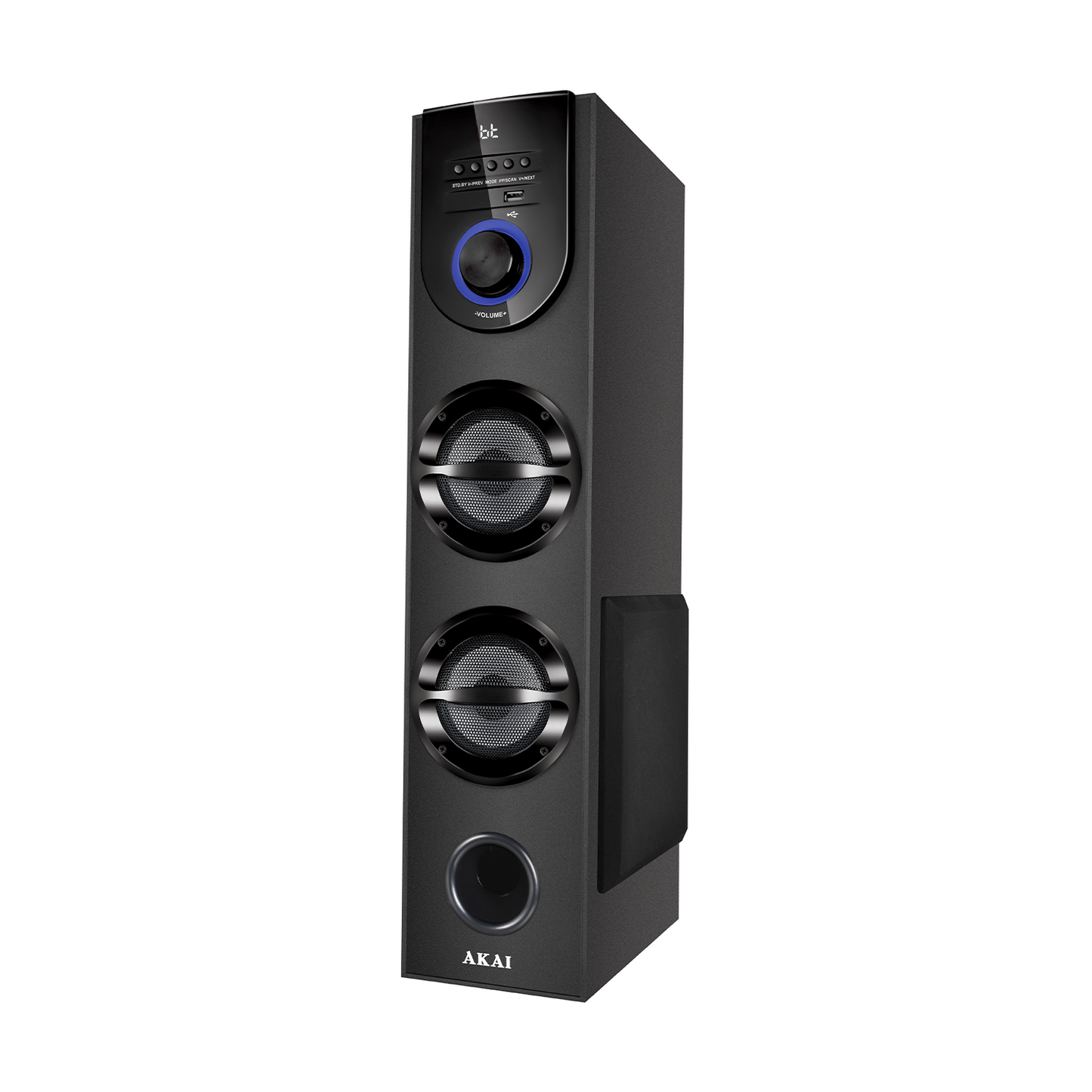 AKAI TWS-610 Max Bluetooth Tower Speaker with Wired Mic |60W RMS | 5.25'' Woofer | Karaoke | FM |AKAI India