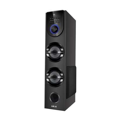 AKAI TWS-610 Max Bluetooth Tower Speaker with Wired Mic |60W RMS | 5.25'' Woofer | Karaoke | FM |AKAI India