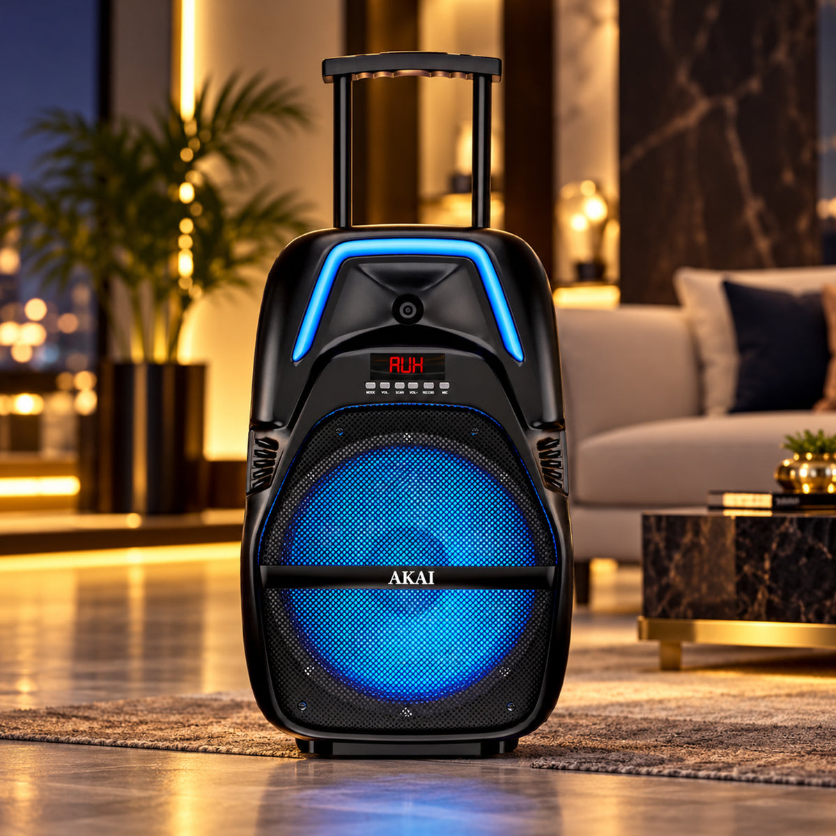AKAI PartyMate Pro 60W RMS Portable Bluetooth Trolley Speaker