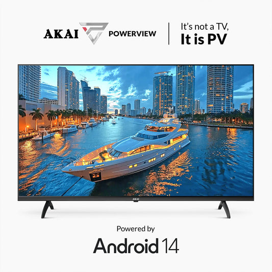 AKAI 109cm (43 Inch) 4K Ultra HD Smart Google QLED TV |Android 14 | Power View