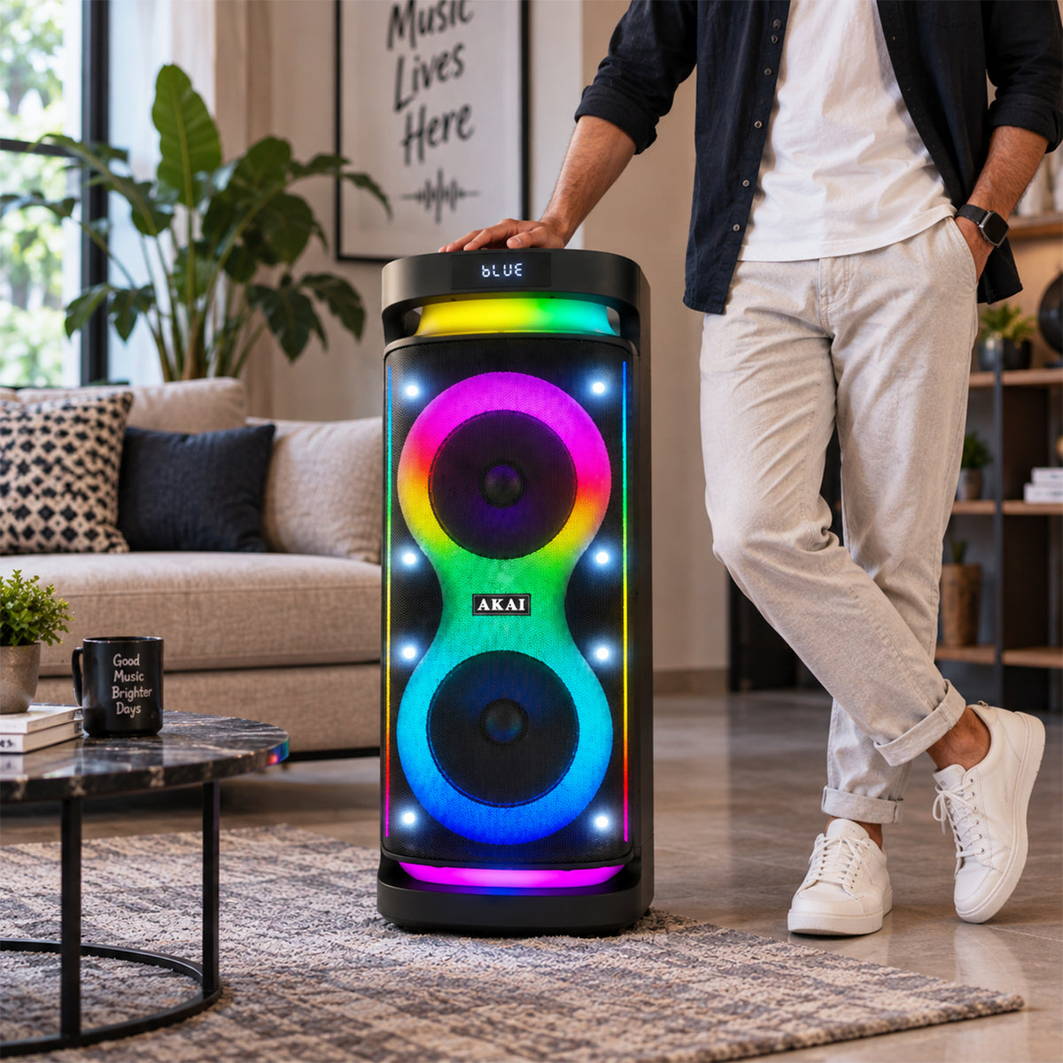 AKAI PM-2400 Turbo 240W RMS Portable Party Speaker