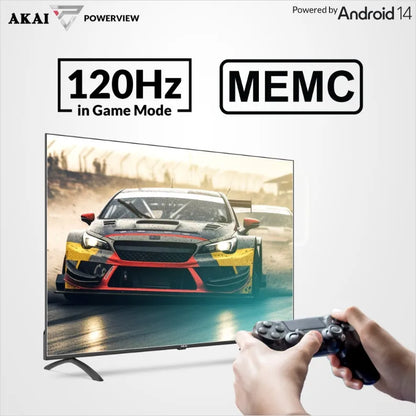 AKAI 109cm (43 Inch) 4K Ultra HD Smart Google QLED TV |Android 14 | Power View