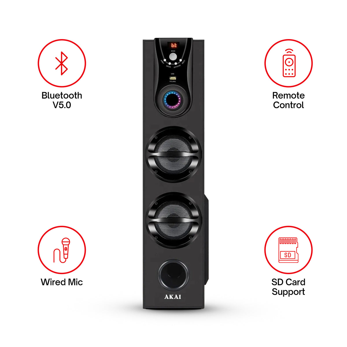 AKAI TWS-600Max Bluetooth Tower Speaker