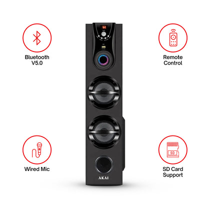 AKAI TWS-600Max Bluetooth Tower Speaker