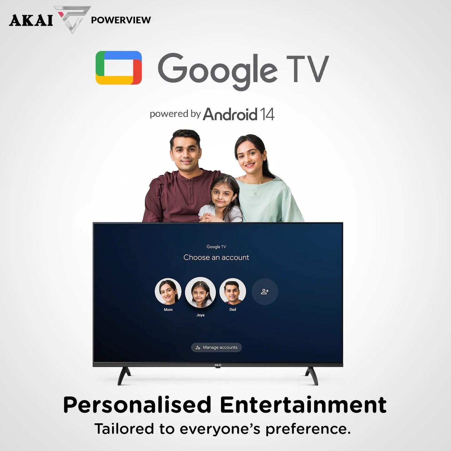 AKAI 190cm (75 Inch) 4K Ultra HD Smart Google QLED TV |Android 14 | Power View