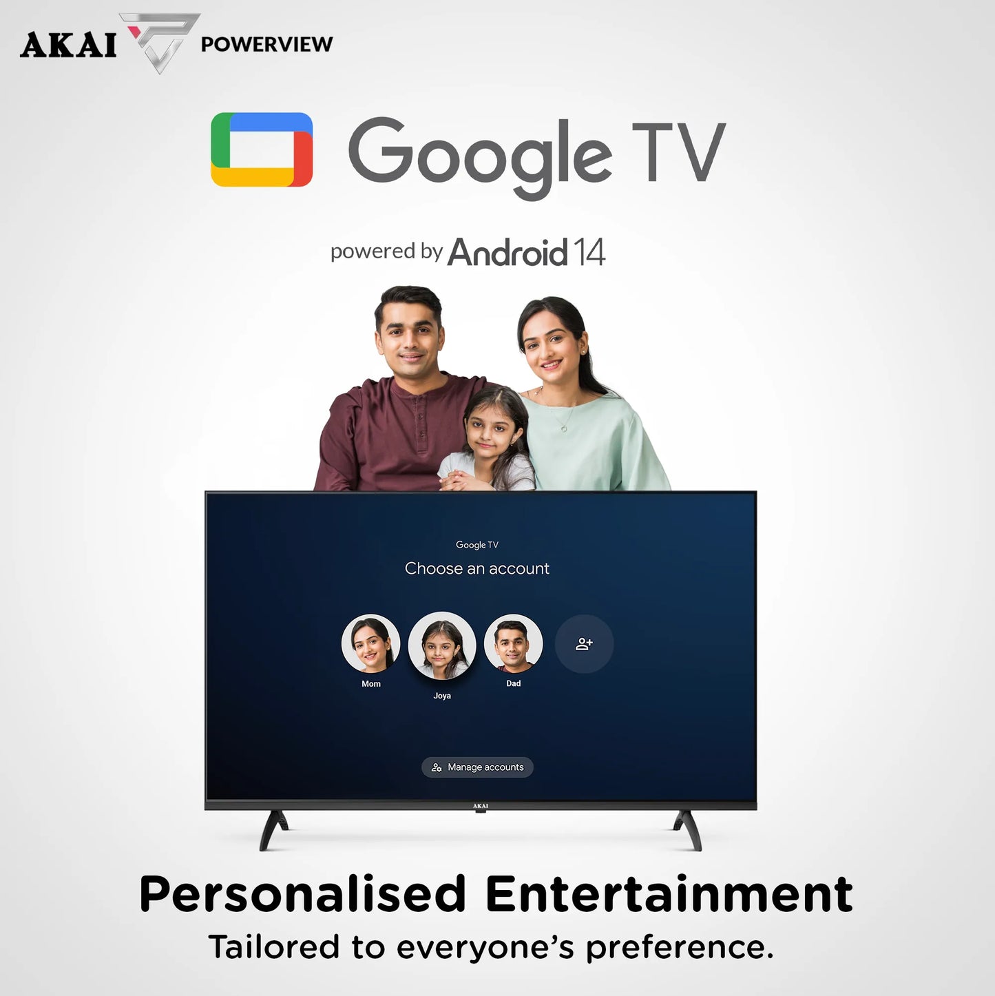 AKAI 165cm (65 inch) 4K Ultra HD Smart Google QLED TV |Android 14 | Power View