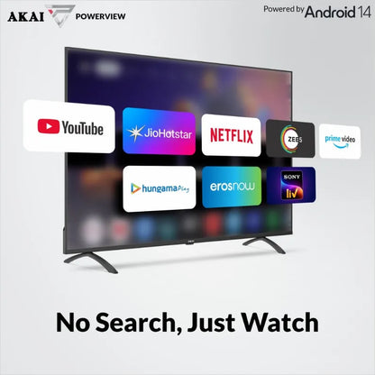 AKAI 109cm (43 Inch) Full HD Smart Google TV |Android 14 | Power View