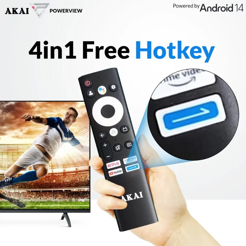 AKAI 80cm (32 Inch) HD Smart Google LED TV |Android 14 | Power View