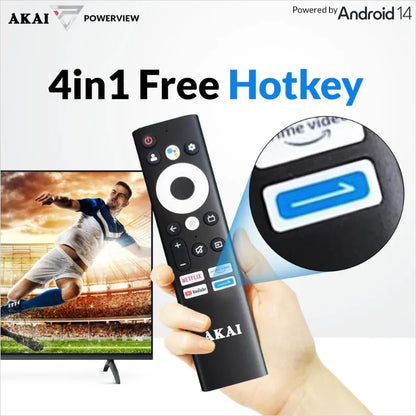 AKAI 109cm (43 Inch) 4K Ultra HD Smart Google QLED TV |Android 14 | Power View
