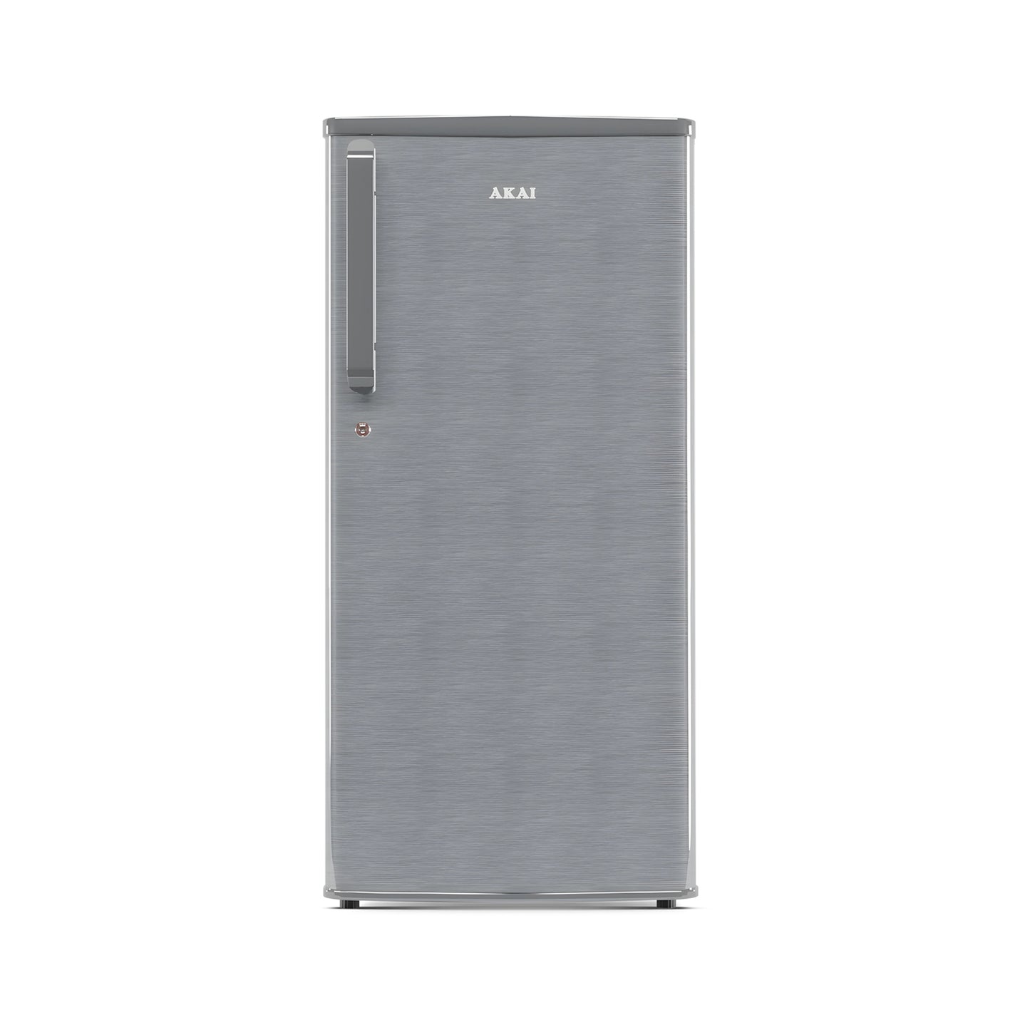 Akai 190L, 1 Star, Single Door Direct Cool Refrigerator (Hairline Grey Sliver) (AKDD2102-PHLG)