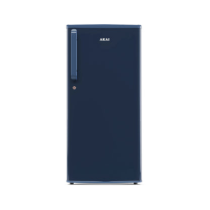 Akai 190L, 1 Star, Single Door Direct Cool Refrigerator (Solid Plain Blue) (AKDD2102-PSPB)