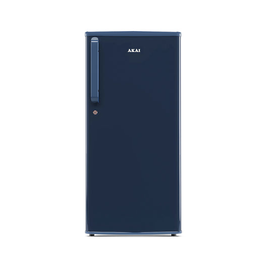 Akai 190L, 1 Star, Single Door Direct Cool Refrigerator (Solid Plain Blue) (AKDD2102-PSPB)