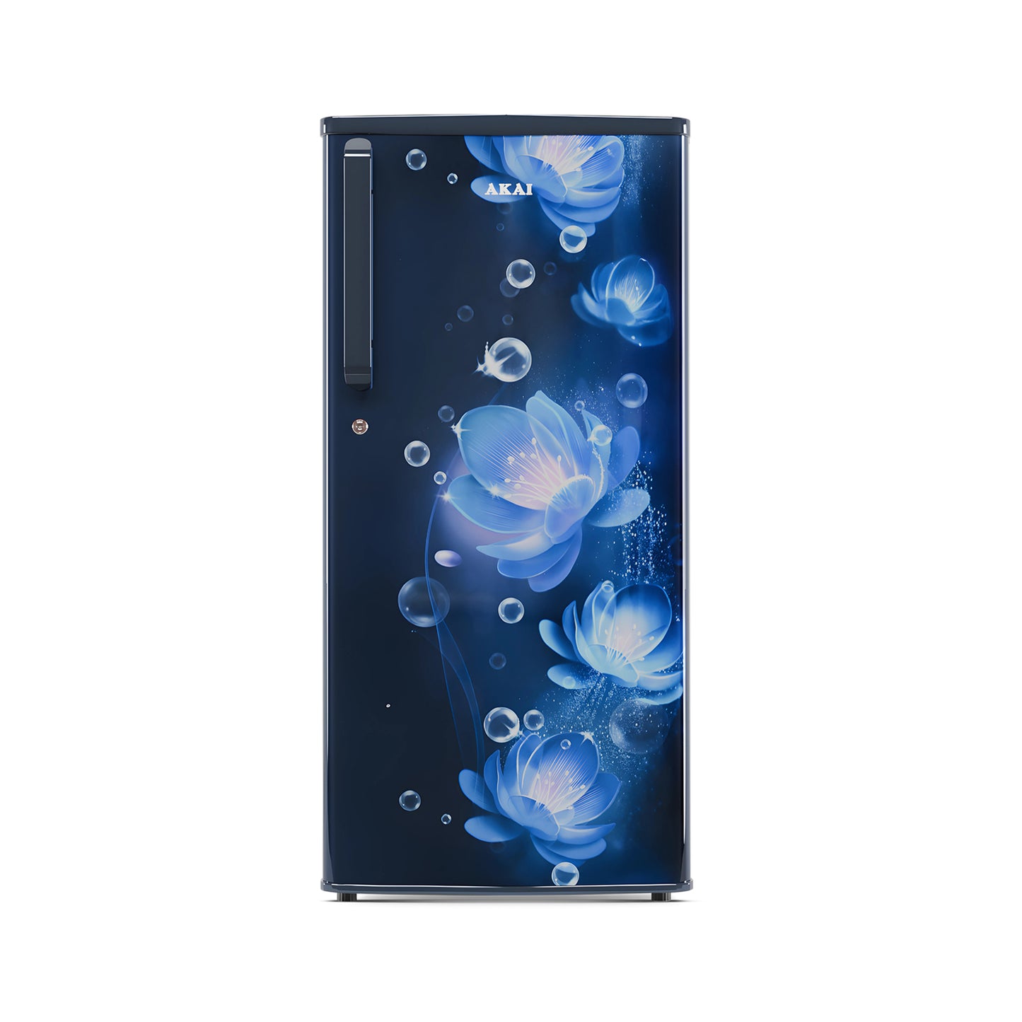 Akai 215L, 1 Star, Single Door Direct Cool Refrigerator (Continious Flower Blue) (AKDD2352-PCFB)
