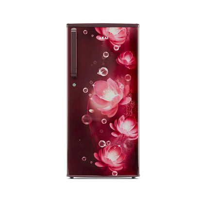 Akai 215L, 1 Star, Single Door Direct Cool Refrigerator (Continious Flower Wine) (AKDD2352-PCFW)