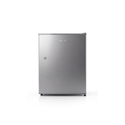 Akai 50L, 1 Star, Single Door Direct Cool Refrigerator (Hairline Grey Sliver) (AKDD502-PHLG)