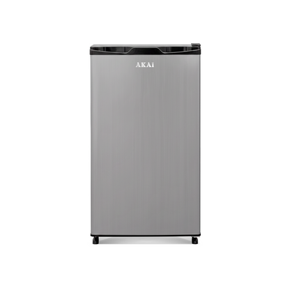 Akai 92L, 1 Star, Single Door Direct Cool Refrigerator (Hairline Grey Sliver) (AKDE1001-NHLS)