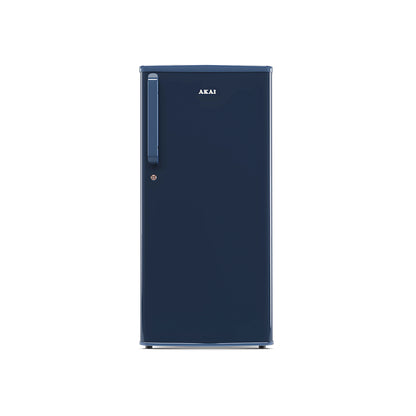 Akai 165L, 1 Star, Single Door Direct Cool Refrigerator (Solid Plain Blue)