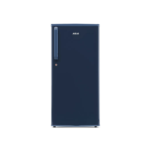 Akai 165L, 1 Star, Single Door Direct Cool Refrigerator (Solid Plain Blue)