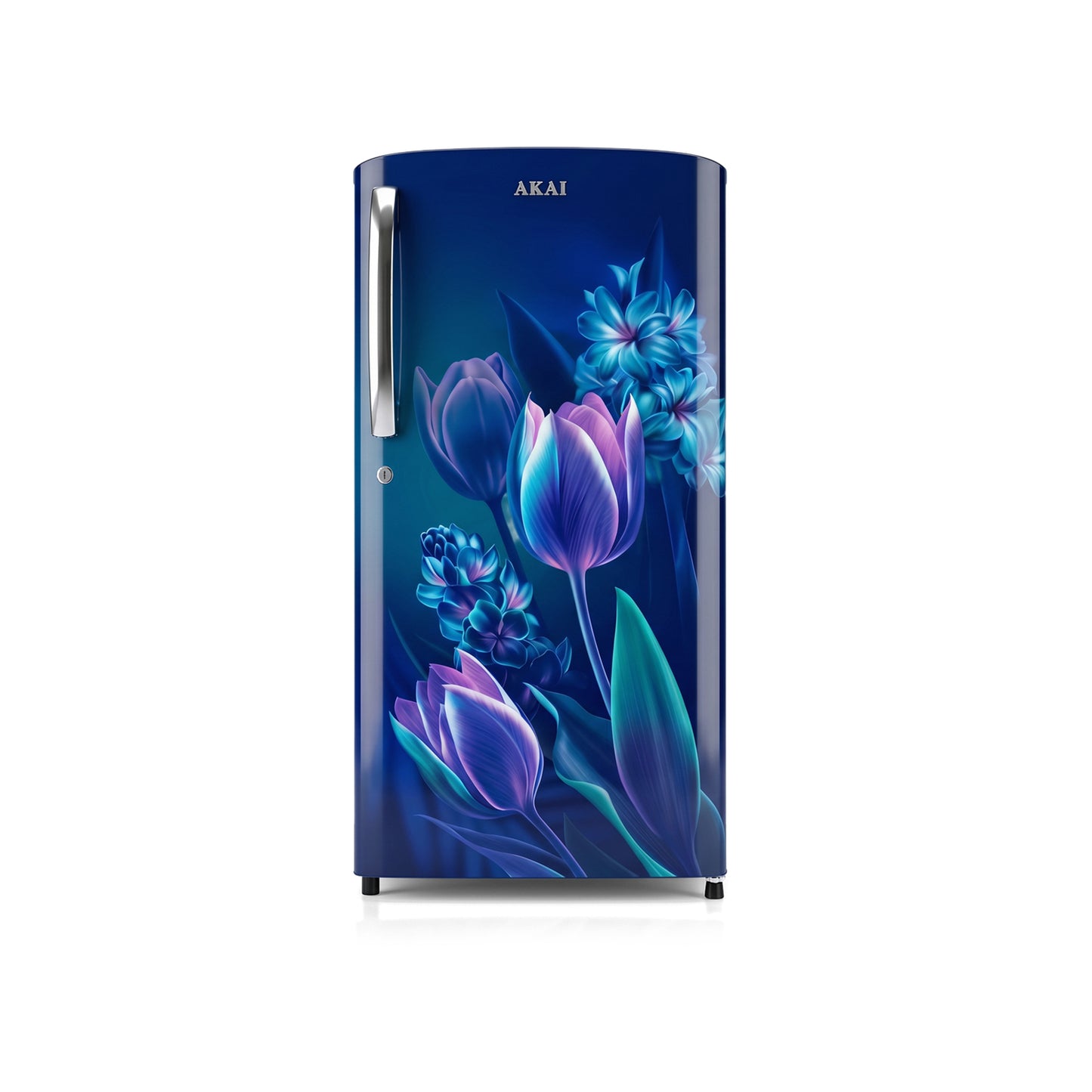 Akai 180L, 1 Star, Single Door Direct Cool Refrigerator (Point Flower Blue) (AKDE1801-CPFB)