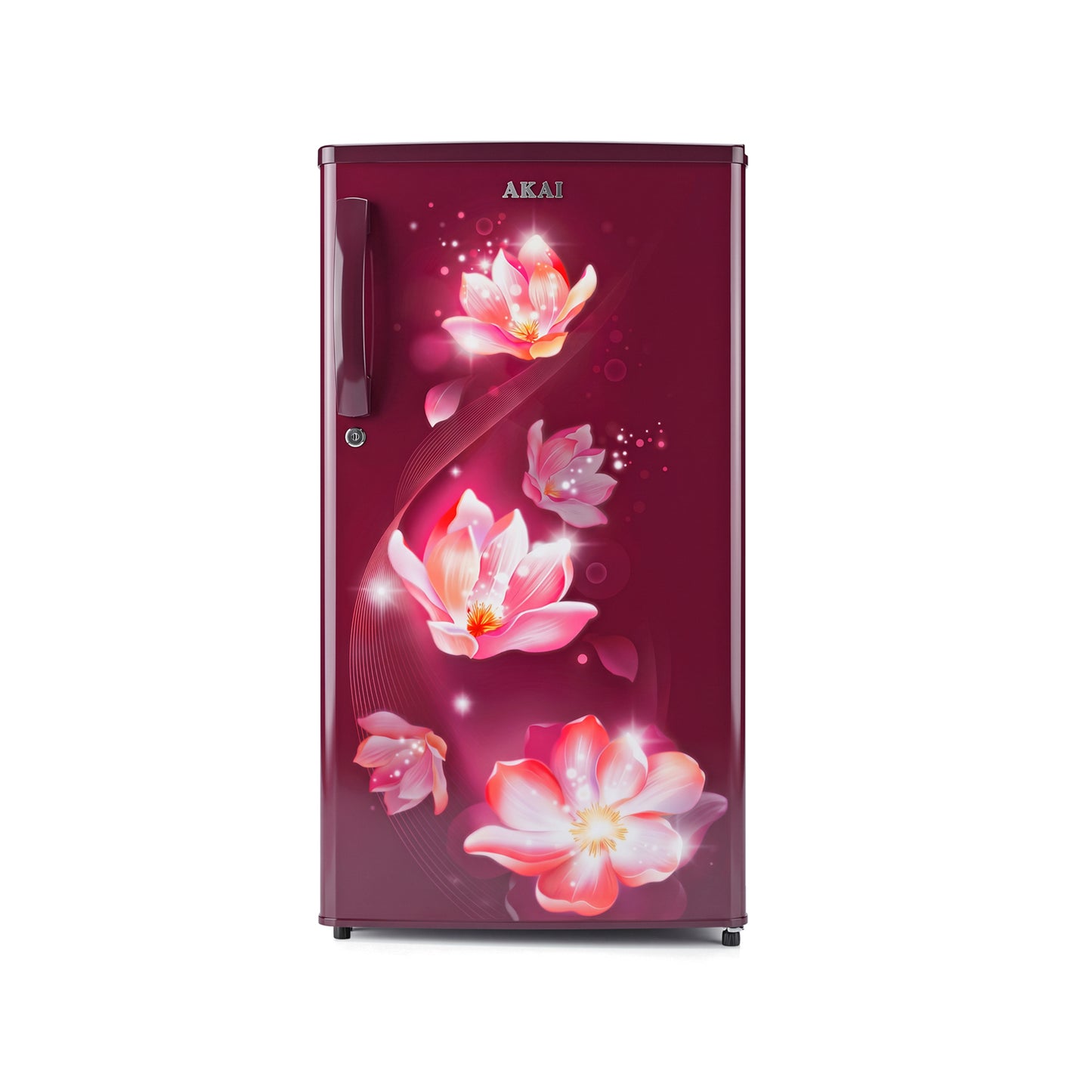 Akai 186L, 1 Star, Single Door Direct Cool Refrigerator (Point Flower Wine) (AKDE1901-NPFW)
