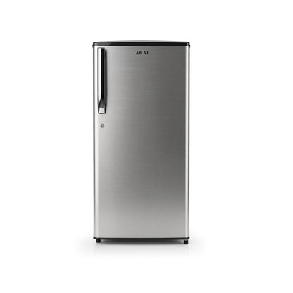 Akai 186L, 1 Star, Single Door Direct Cool Refrigerator (Stainless Steel) (AKDE1901-NSS)