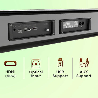 AKAI SB-120 Pro 2.1 Channel Soundbar Speaker with Wired Subwoofer |120W RMS |5.25'' Subwoofer | High Bass Performance |LED Display | Class D Amplifier