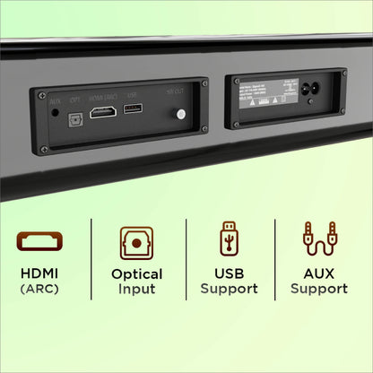 AKAI SB-100 2.1 Channel Soundbar Speaker with Wired Subwoofer |100W RMS |5.25'' Subwoofer | High Bass Performance |LED Display | Class D Amplifier