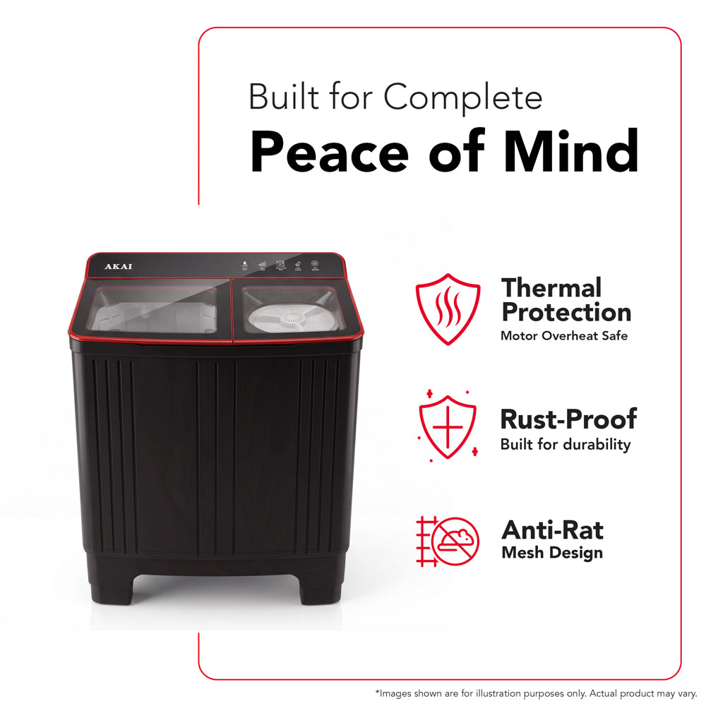 AKAI 9 Kg Top Load Washing Machine