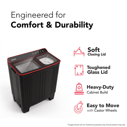 AKAI 9 Kg Top Load Washing Machine