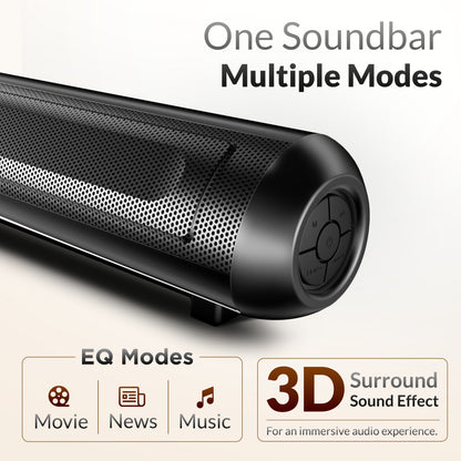 AKAI Soundbar Home Theatre 160W with Remote - 1 Year Warranty | 2.1 Channel Sound Bar with 6.5" Sub-Woofer | HDMI ARC, V5.3 Bluetooth, USB, Aux Input | Supports TV, PC & Smartphone (SB-160/SigmaX-160)