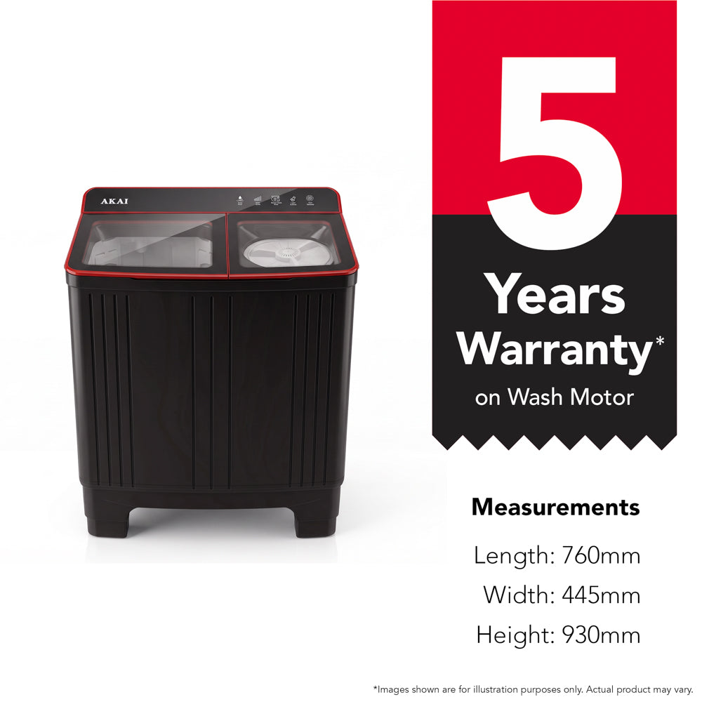 AKAI 9 Kg Top Load Washing Machine
