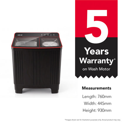 AKAI 9 Kg Top Load Washing Machine
