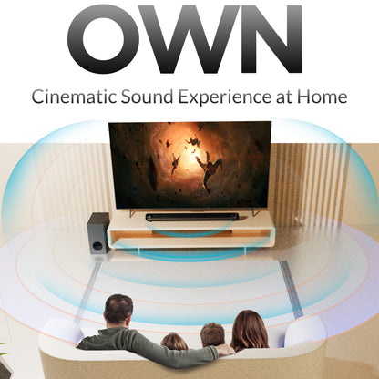 AKAI Soundbar Home Theatre 160W with Remote - 1 Year Warranty | 2.1 Channel Sound Bar with 6.5" Sub-Woofer | HDMI ARC, V5.3 Bluetooth, USB, Aux Input | Supports TV, PC & Smartphone (SB-160/SigmaX-160)