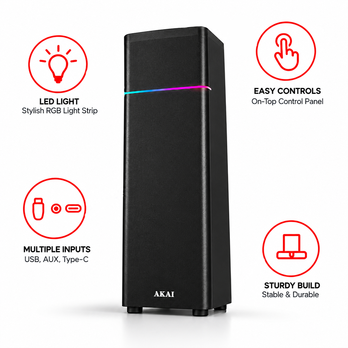 AKAI UltraBoom-60 Bluetooth Party Speaker