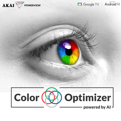 AKAI 165cm (65 inch) 4K Ultra HD Smart Google QLED TV |Android 14 | Power View